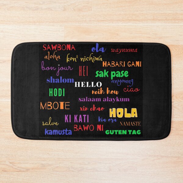 Item preview, S.O.I.L Signs: Universal Hello on Black designed and sold by TheSignsofSOIL.