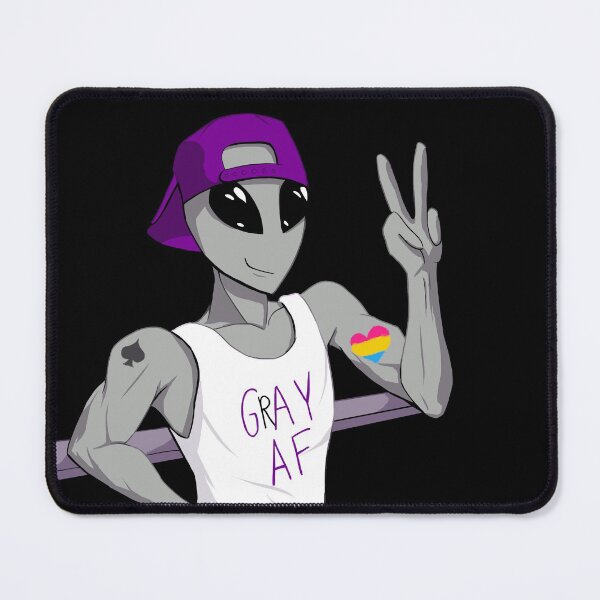 Item preview, Panromantic Grey Ace Alien designed and sold by silentrebel.