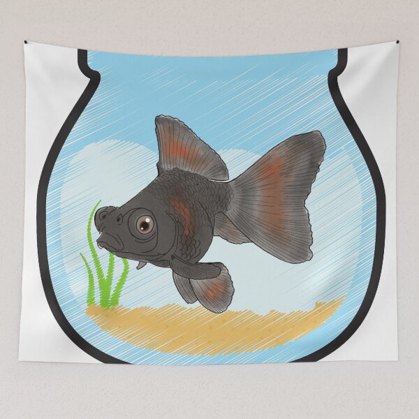 Item preview, Black Goldfish - Elegant Koi designed and sold by BunnyBizarre.