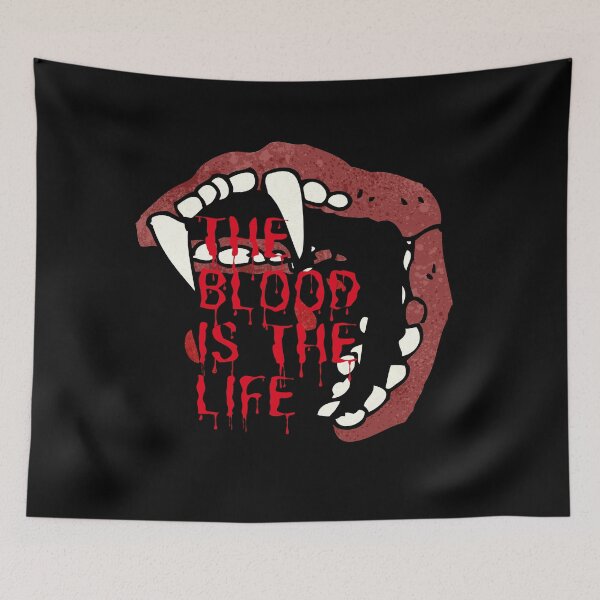 Item preview, The Blood Is The Life -Vampire Fangs Bites Gets Bloody For Halloween designed and sold by Red-ElYoubi.