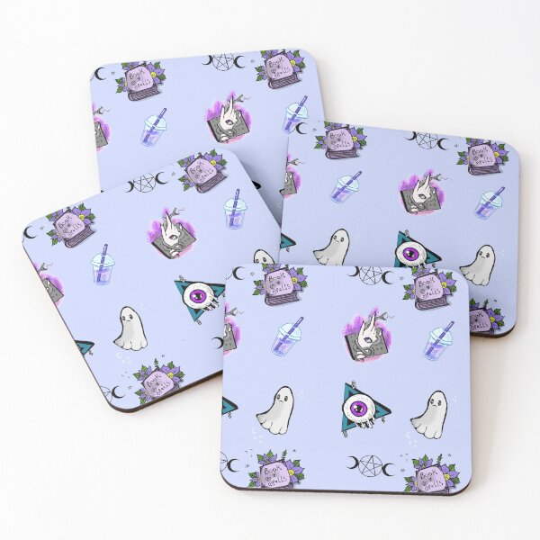 Item preview, Creepy cute Print  blue background  designed and sold by DemonicGloom.