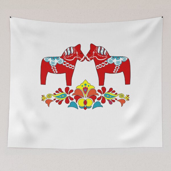 Item preview, Sverige Dala  Dalarna Sweden Horse Dalecarlian Swedish Dalahost designed and sold by funnytshirtemp.
