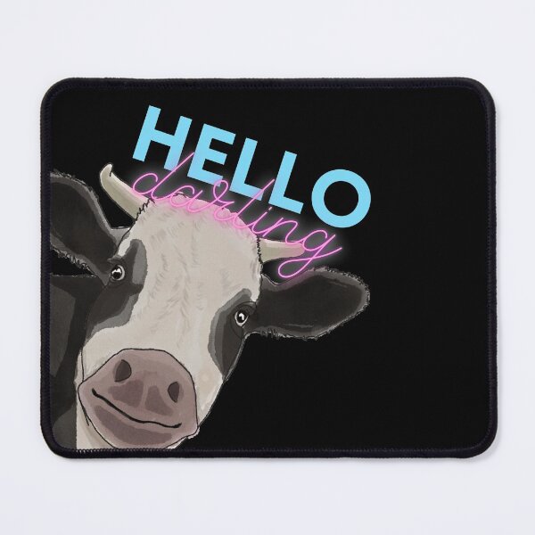Item preview, Hello Darling - Black and White Cow - Greeting designed and sold by BunnyBizarre.