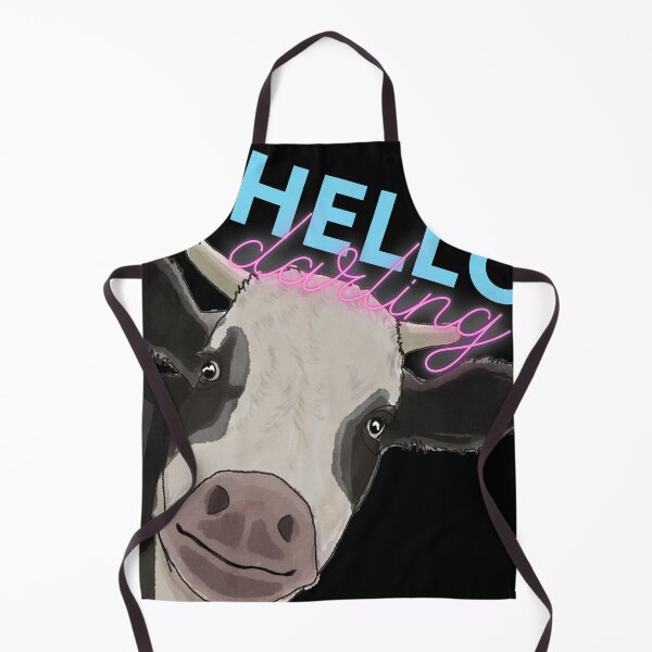 Item preview, Hello Darling - Black and White Cow - Greeting designed and sold by BunnyBizarre.