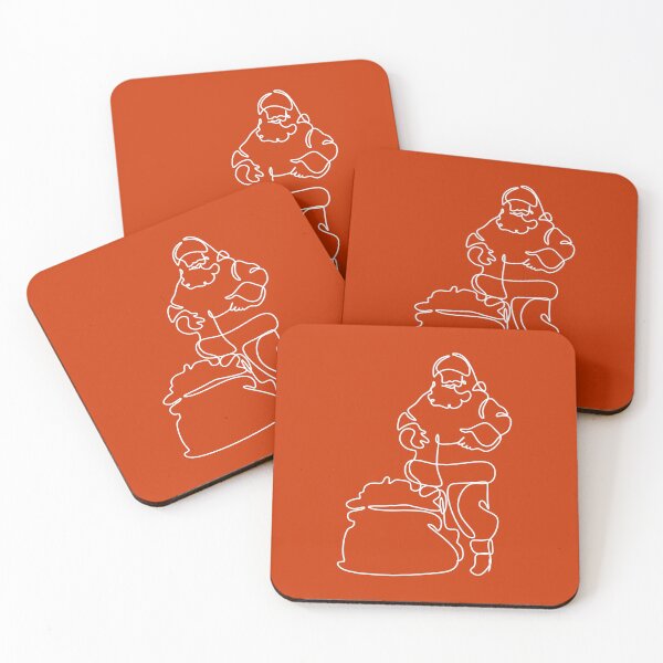 Item preview, One continuous drawn a single line Doodle character Santa Claus. Silhouette of Santa Claus. designed and sold by OneLinePrint.