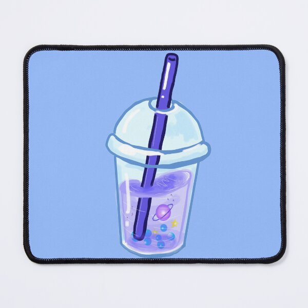 Item preview, Bubble tea - Space planet tea blue background designed and sold by DemonicGloom.