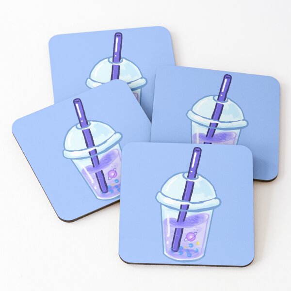 Item preview, Bubble tea -  Space planet tea blue background  designed and sold by DemonicGloom.