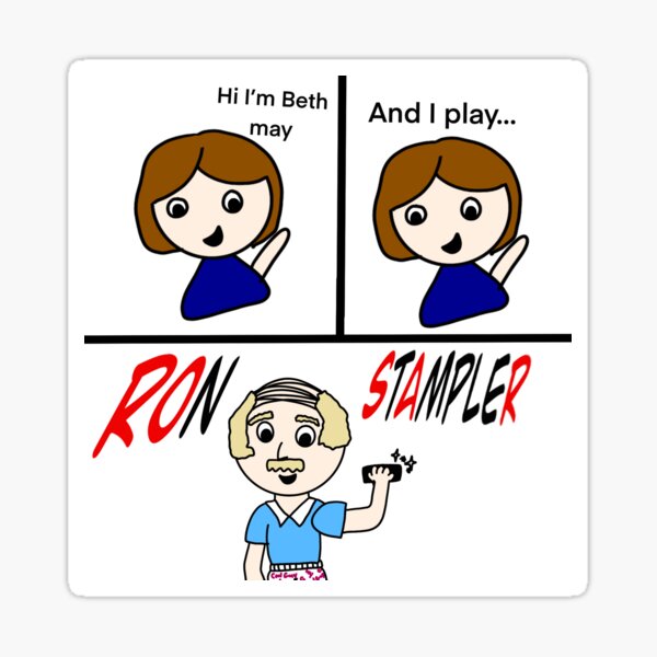 "Ron Stampler" Sticker For Sale By Rainbowuwu | Redbubble