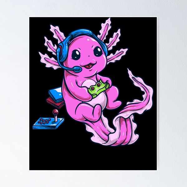 Aperçu de l'œuvre Axolotl Gaming Gamesolotl Funny Mexicanum Gamer Hommes Garçons Cadeau créée et vendue par mouaataaz.