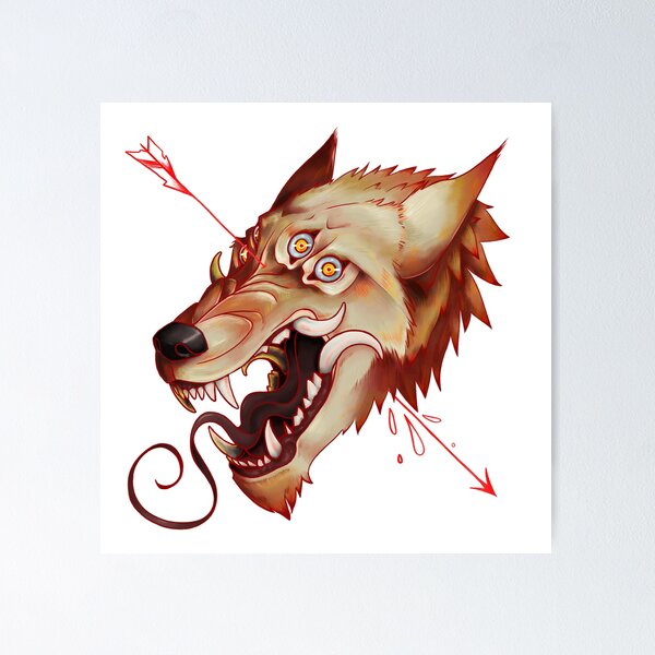 Item preview, Demon Wolf Red Arrow designed and sold by Ellie Copeland.