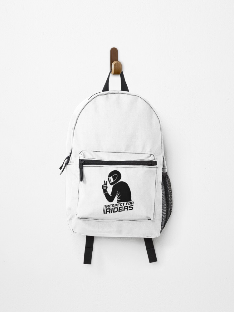 Thumbnail 1 of 3, Backpack, Respect for Riders (black) designed and sold by GetThatCar.
