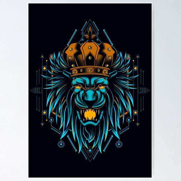 Item preview, Trendy Rebel design: magnificent lion and his crown designed and sold by Fashion-vintage.