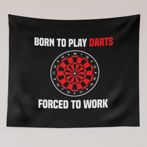 Item preview, Dart Player Born To Play Darts Forced To Work designed and sold by hanhshirts.