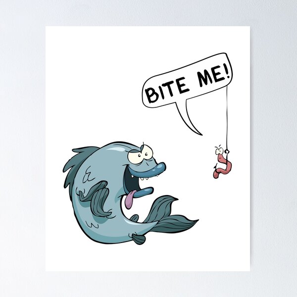 Item preview, Bite me fishing bait designed and sold by Rarito.