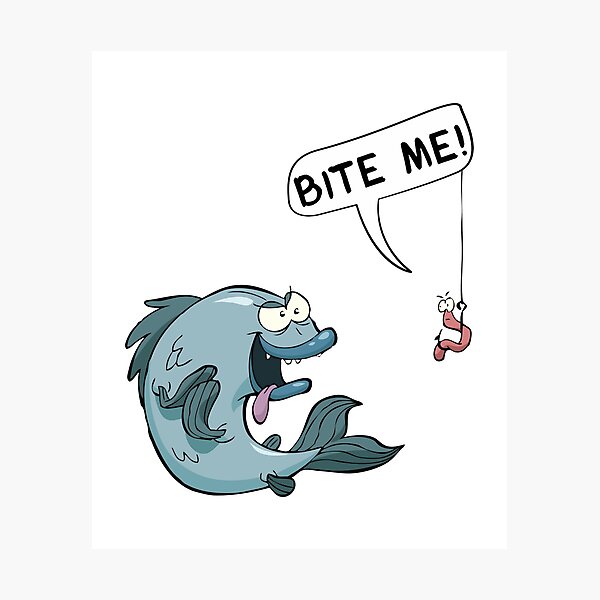 Item preview, Bite me fishing bait designed and sold by Rarito.