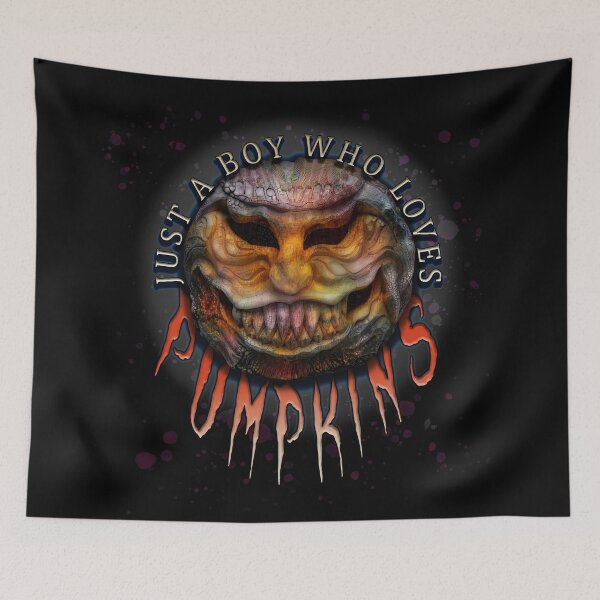 Item preview, Just a Boy Who Loves Pumpkins | Surreal Horror Pumpkin | Goblincore Pumpkin | TM11 designed and sold by triciakitty.
