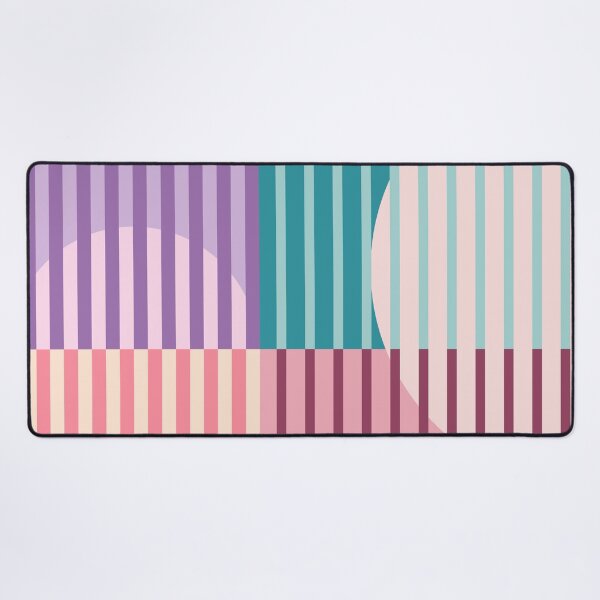 Item preview, Retro color block stripes with circles - Green, Purple, Orange and red designed and sold by misentangled.
