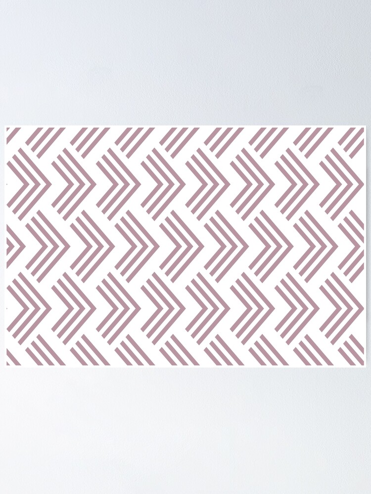 Thumbnail 1 von 3, Poster, Lilac and White Art Deco Chevron Arrow Pattern Pairs Sherwin Williams 2022 Popular Color Rosé SW 6290 - Colour Trends - Trending Hue designt und verkauft von ColorOfTheYears.