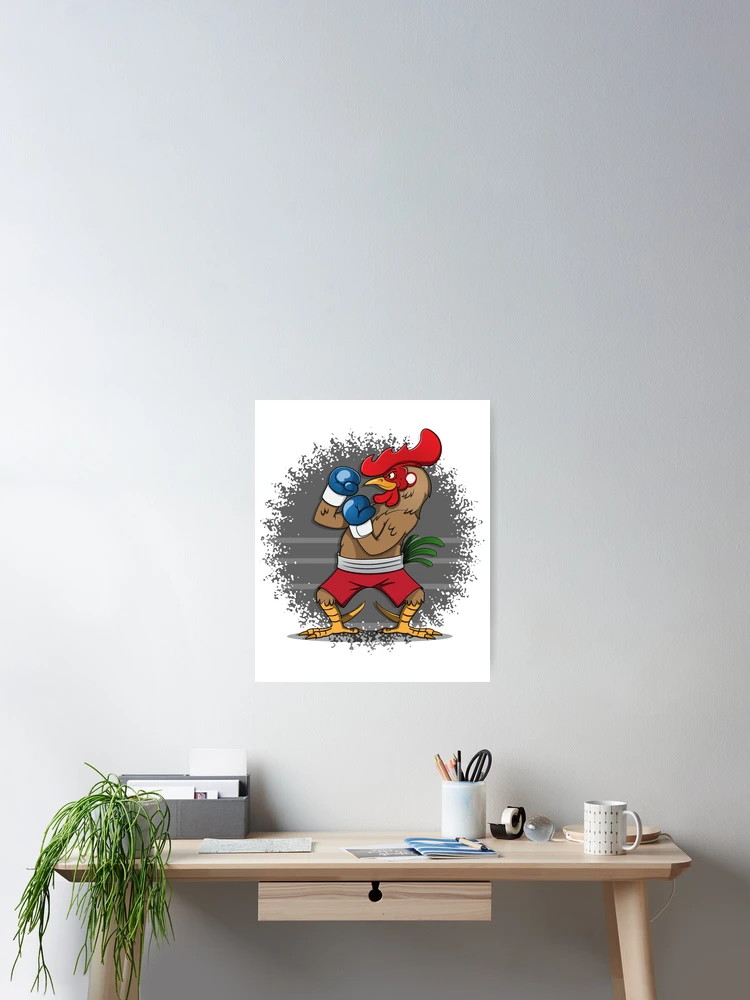 Thumbnail 2 of 3, Poster, Boxing Rooster designed and sold by Rarito.