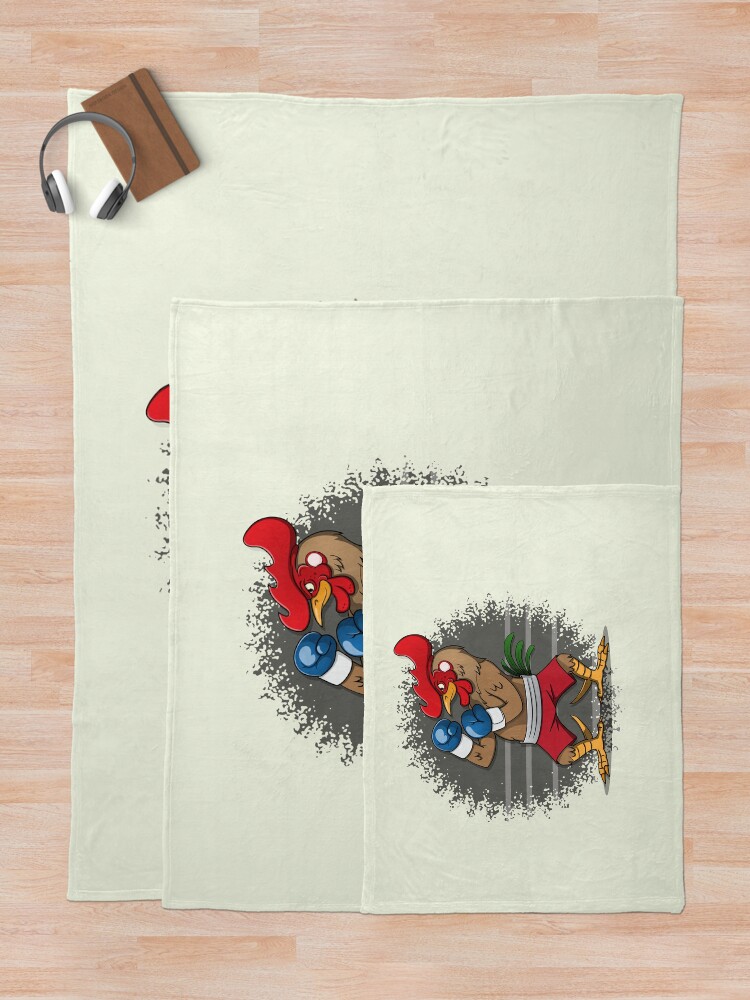 Thumbnail 5 of 6, Throw Blanket, Boxing Rooster designed and sold by Rarito.