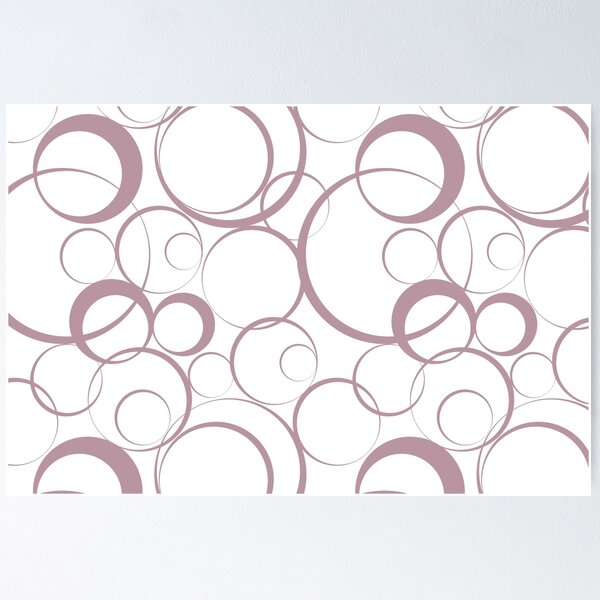 Item preview, Lilac and White Funky Retro Rings Pattern Pairs Sherwin Williams 2022 Popular Color Rosé SW 6290 - Colour Trends - Trending Hue designed and sold by ColorOfTheYears.