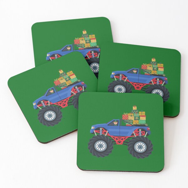 Item preview, Christmas Elf riding a Monster Truck designed and sold by ShirtsByDesign.
