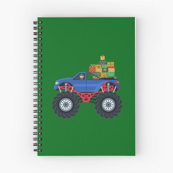 Aperçu de l'œuvre Elfe de Noël chevauchant un Monster Truck créée et vendue par ShirtsByDesign.