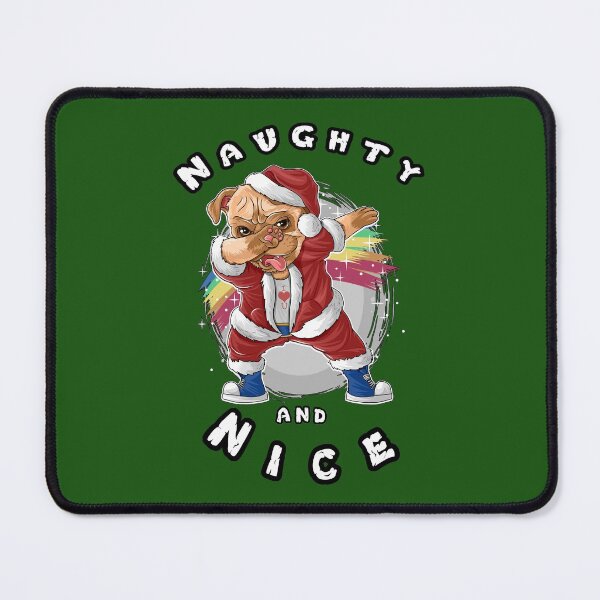Item preview, Naughty And Nice Dabbing Santa Pug designed and sold by aventi24.