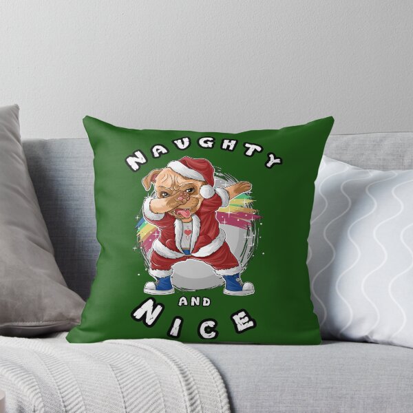 Item preview, Naughty And Nice Dabbing Santa Pug designed and sold by aventi24.