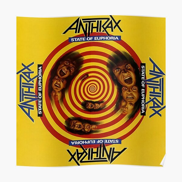 Band Portrait Anthrax Poster Vintage 1985 Promo Island record 36x24 