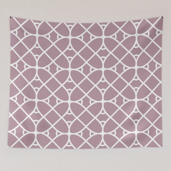 Item preview, Lilac and White Geometric Shape Pattern Ovals Pairs Sherwin Williams 2022 Popular Color Rosé SW 6290 - Colour Trends - Trending Hue designed and sold by ColorOfTheYears.