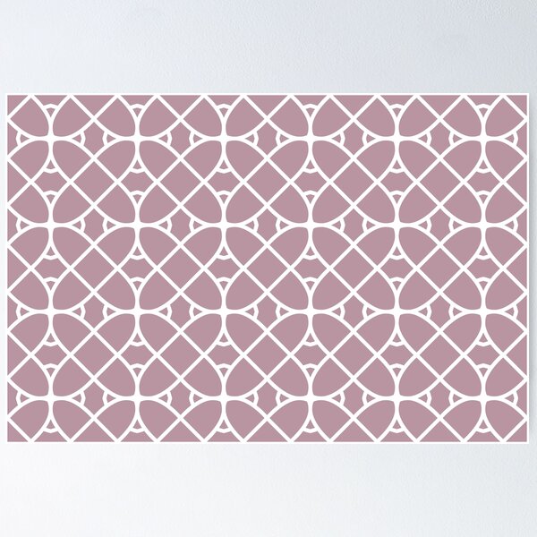 Item preview, Lilac and White Geometric Shape Pattern Ovals Pairs Sherwin Williams 2022 Popular Color Rosé SW 6290 - Colour Trends - Trending Hue designed and sold by ColorOfTheYears.