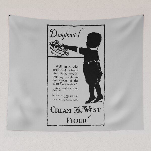 Item preview, DOUGHNUTS / DONUTS - ADVERT designed and sold by ThrowbackAds.