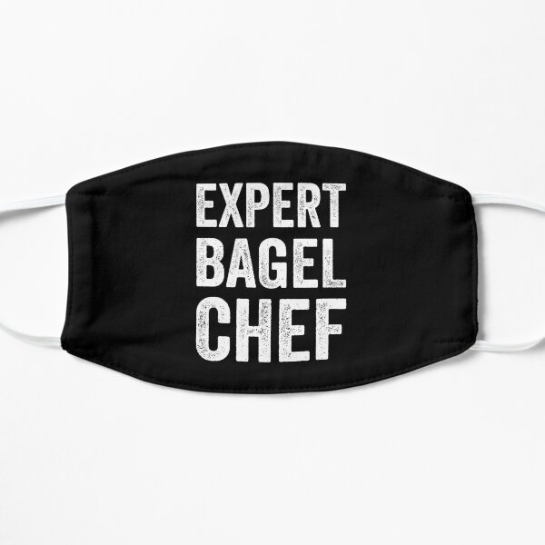 Expert Bagel Chef Funny Bagel Baker Chef Humor And Bagel Baking Lover Chef Gift Flat Mask