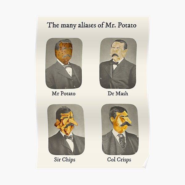 The many aliases of Mr. Potato Poster
