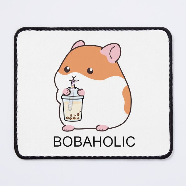 Item preview, Squishy Bobaholic Hamster Loves Boba designed and sold by SirBobalot.
