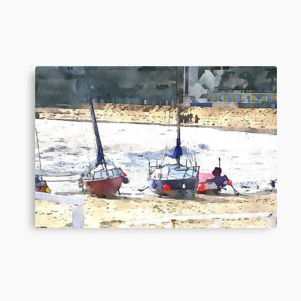 Boats On The Beach At Broadstairs Canvas Print