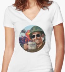 Commie Tears Women's Fitted V-Neck T-Shirt