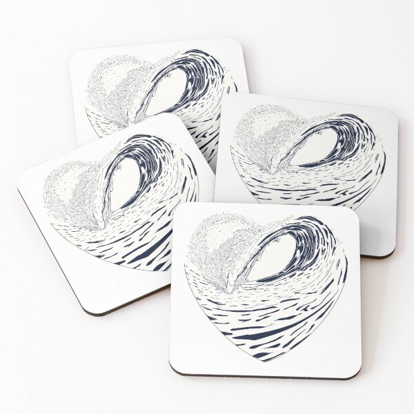 Item preview, Monochrome Wave Love designed and sold by Lune Noire Designs.