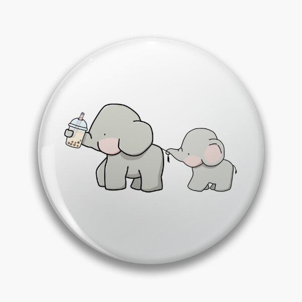 Item preview, Cute Little Elephants Love Boba! designed and sold by SirBobalot.