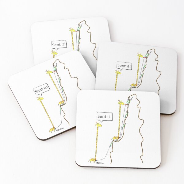 Item preview, Funny giraffes climbing on rock designed and sold by designsbyMoiLS.