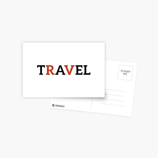 RV Travel (black/red text) Postcard