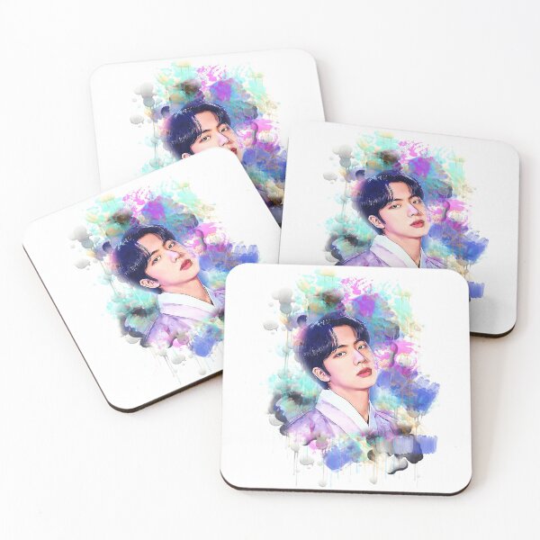 Item preview, BTS Jin colorful art designed and sold by Lajibolalaa.