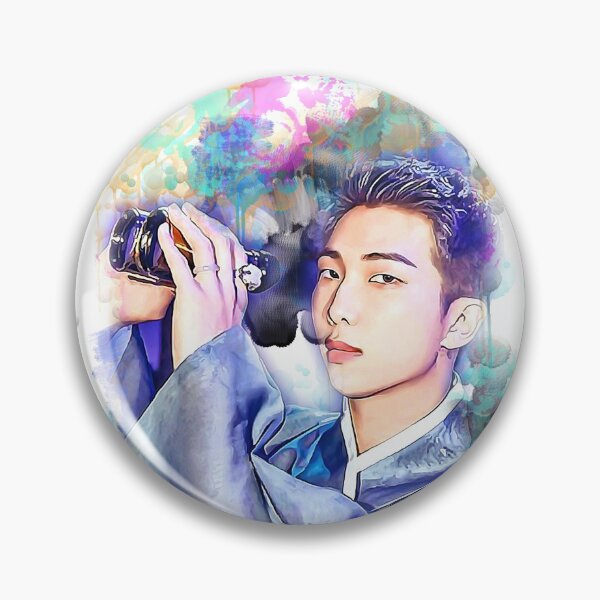 Item preview, BTS RM Kim Namjoon colorful art designed and sold by Lajibolalaa.