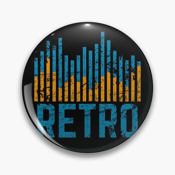 Item preview, Retro Colour Sound Level Bar Orange and Blue Distressed designed and sold by 133DandC.