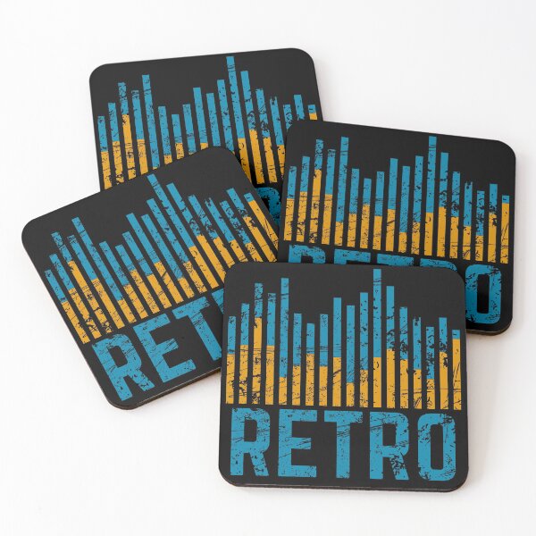Item preview, Retro Colour Sound Level Bar Orange and Blue Distressed designed and sold by 133DandC.