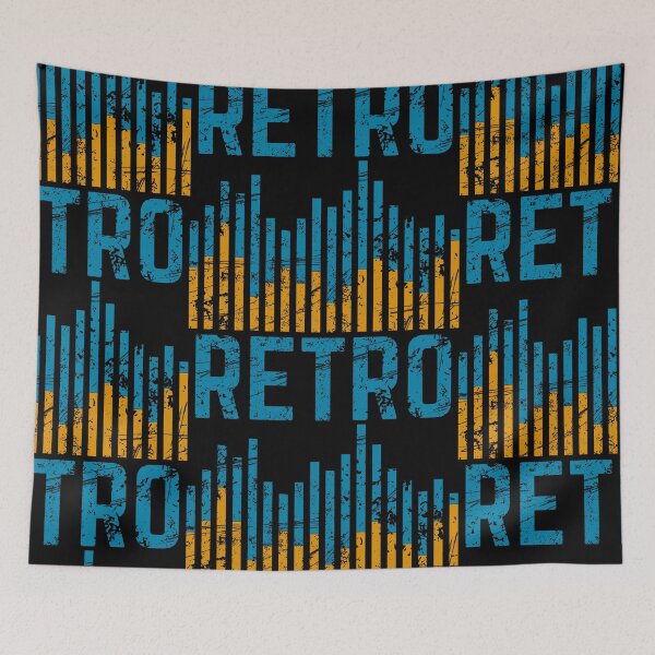 Item preview, Retro Colour Sound Level Bar Orange and Blue Distressed designed and sold by 133DandC.