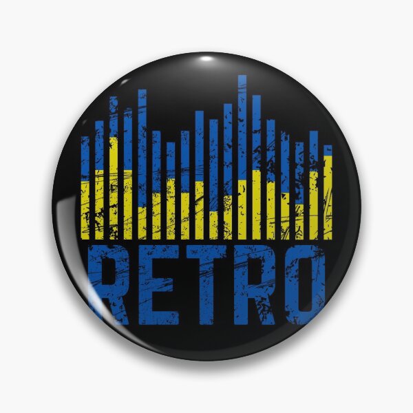 Item preview, Retro Colour Sound Level Bar Blue and Yellow Distressed designed and sold by 133DandC.