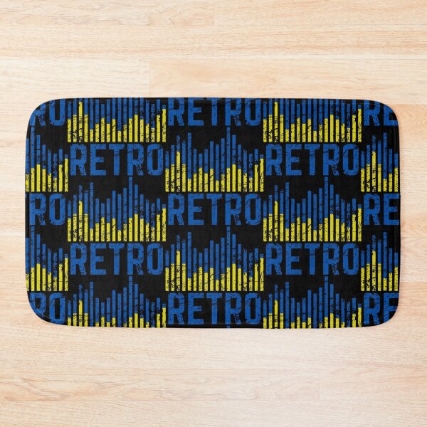 Item preview, Retro Colour Sound Level Bar Blue and Yellow Distressed designed and sold by 133DandC.