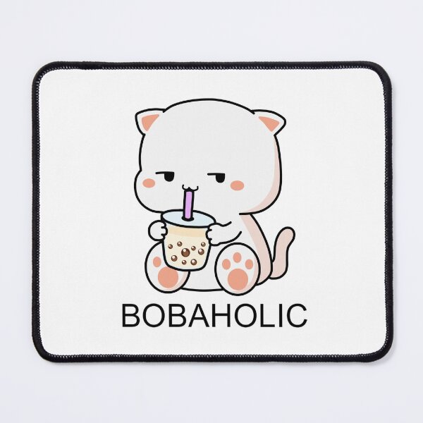 Item preview, Bobaholic Kitty Loves Boba! designed and sold by SirBobalot.